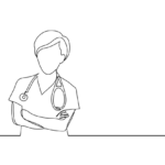 Ärztin - in Lineart